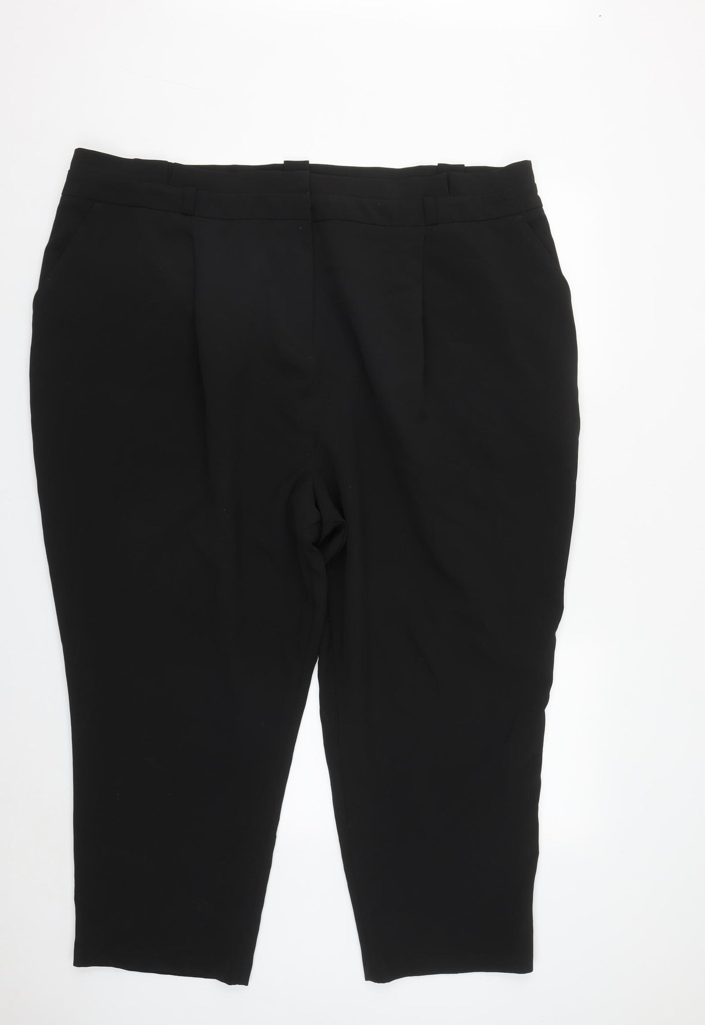 New Look Womens Black  Polyester Chino Trousers Size 28 L26 in Regular Zip