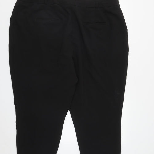 New Look Womens Black  Polyester Chino Trousers Size 28 L26 in Regular Zip