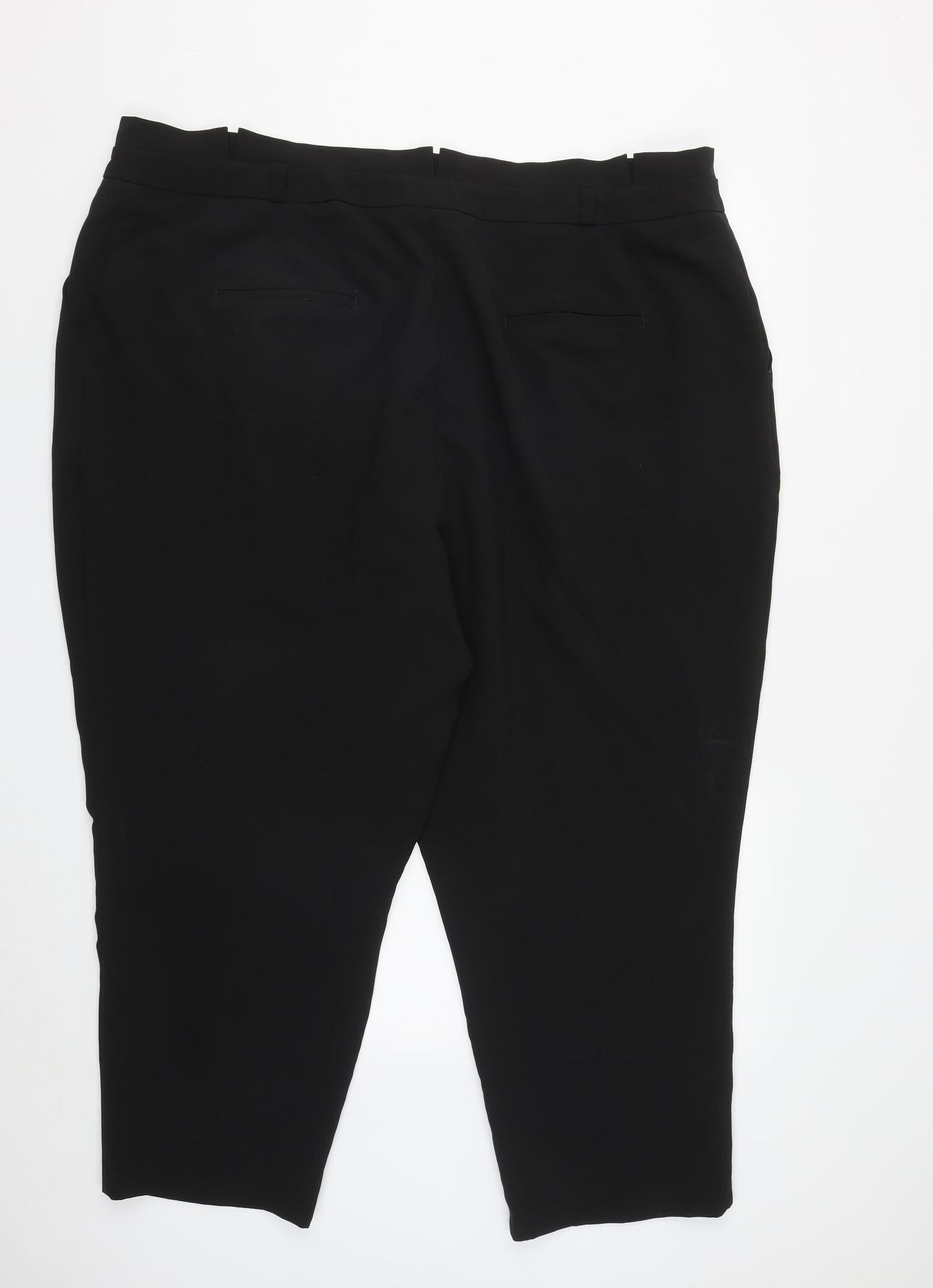 New Look Womens Black  Polyester Chino Trousers Size 28 L26 in Regular Zip