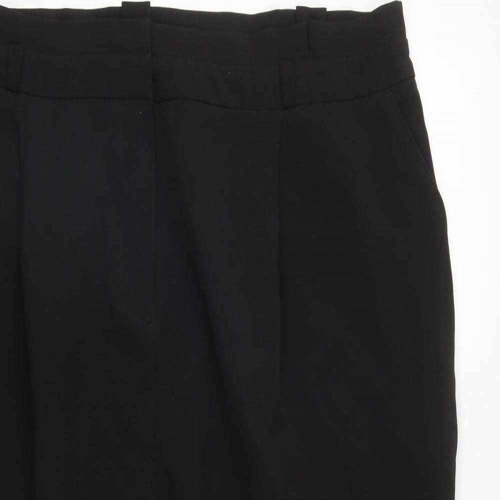 New Look Womens Black  Polyester Chino Trousers Size 28 L26 in Regular Zip