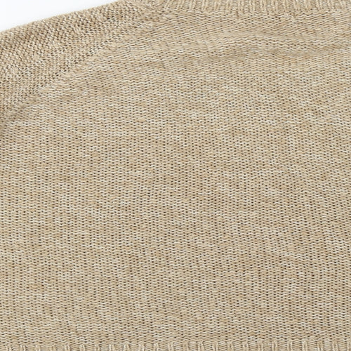 George Womens Beige Round Neck  Acrylic Pullover Jumper Size 20