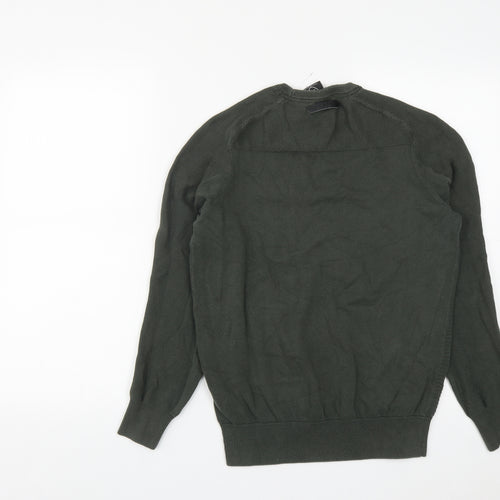 883 Police Mens Green Round Neck  Cotton Pullover Jumper Size S