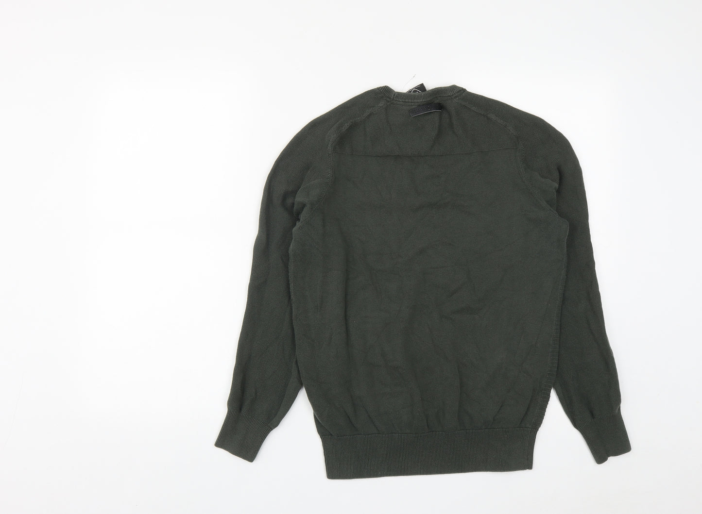 883 Police Mens Green Round Neck  Cotton Pullover Jumper Size S