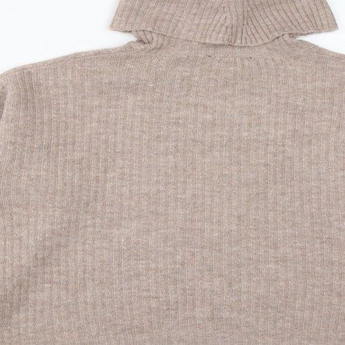 New Look Womens Pink Roll Neck  Acrylic Pullover Jumper Size S