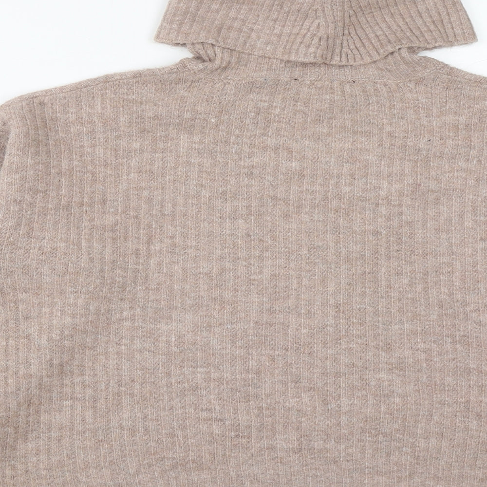 New Look Womens Pink Roll Neck  Acrylic Pullover Jumper Size S