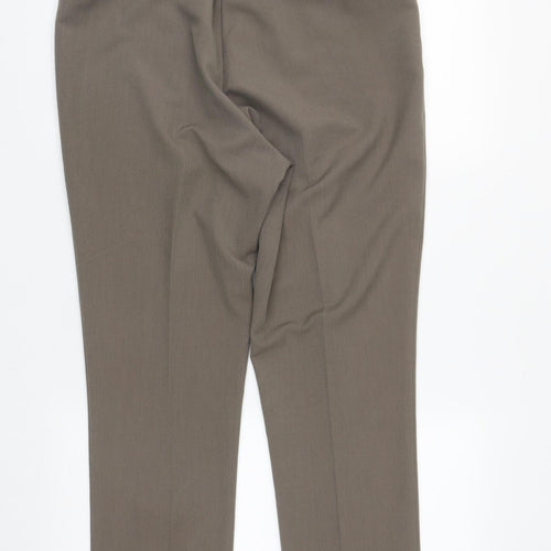 Classic Womens Grey  Polyester Trousers  Size 12 L25 in Regular