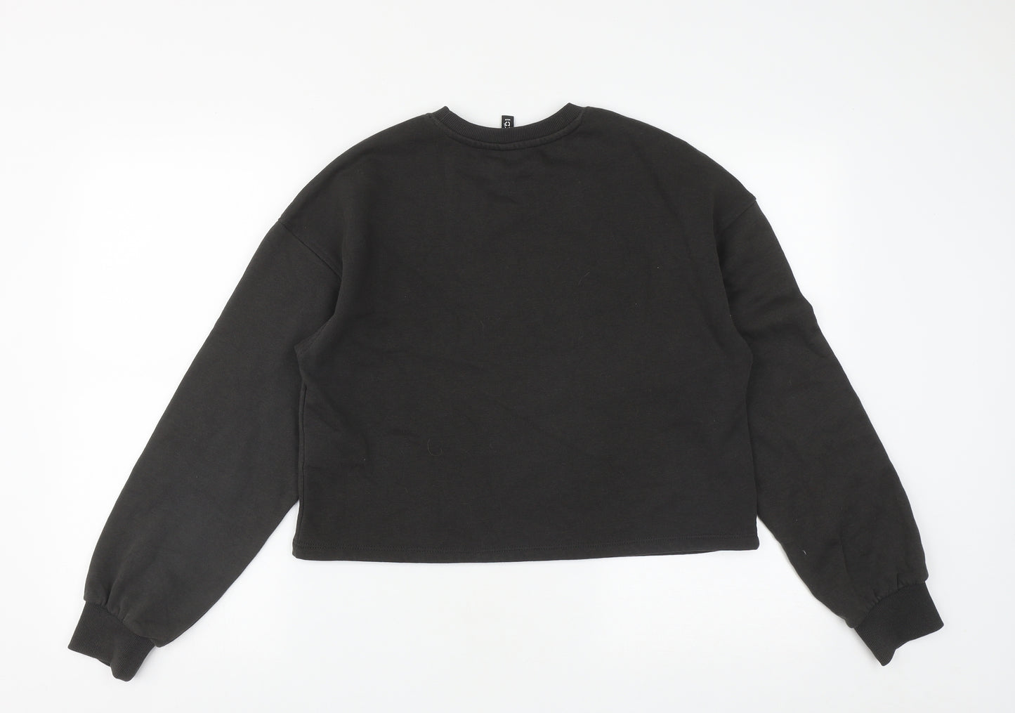 H&M Womens Black  Cotton Pullover Sweatshirt Size XS   - Tiger Print