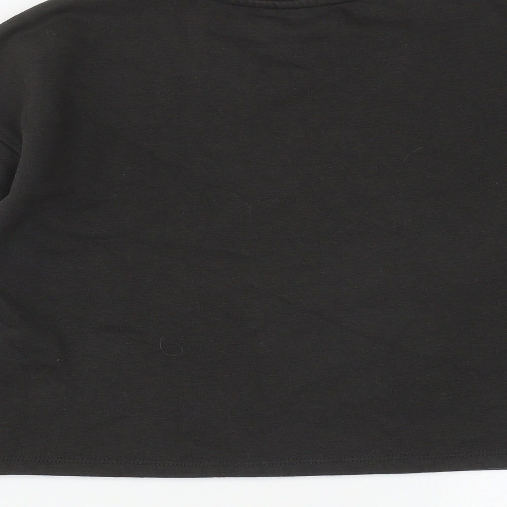 H&M Womens Black  Cotton Pullover Sweatshirt Size XS   - Tiger Print