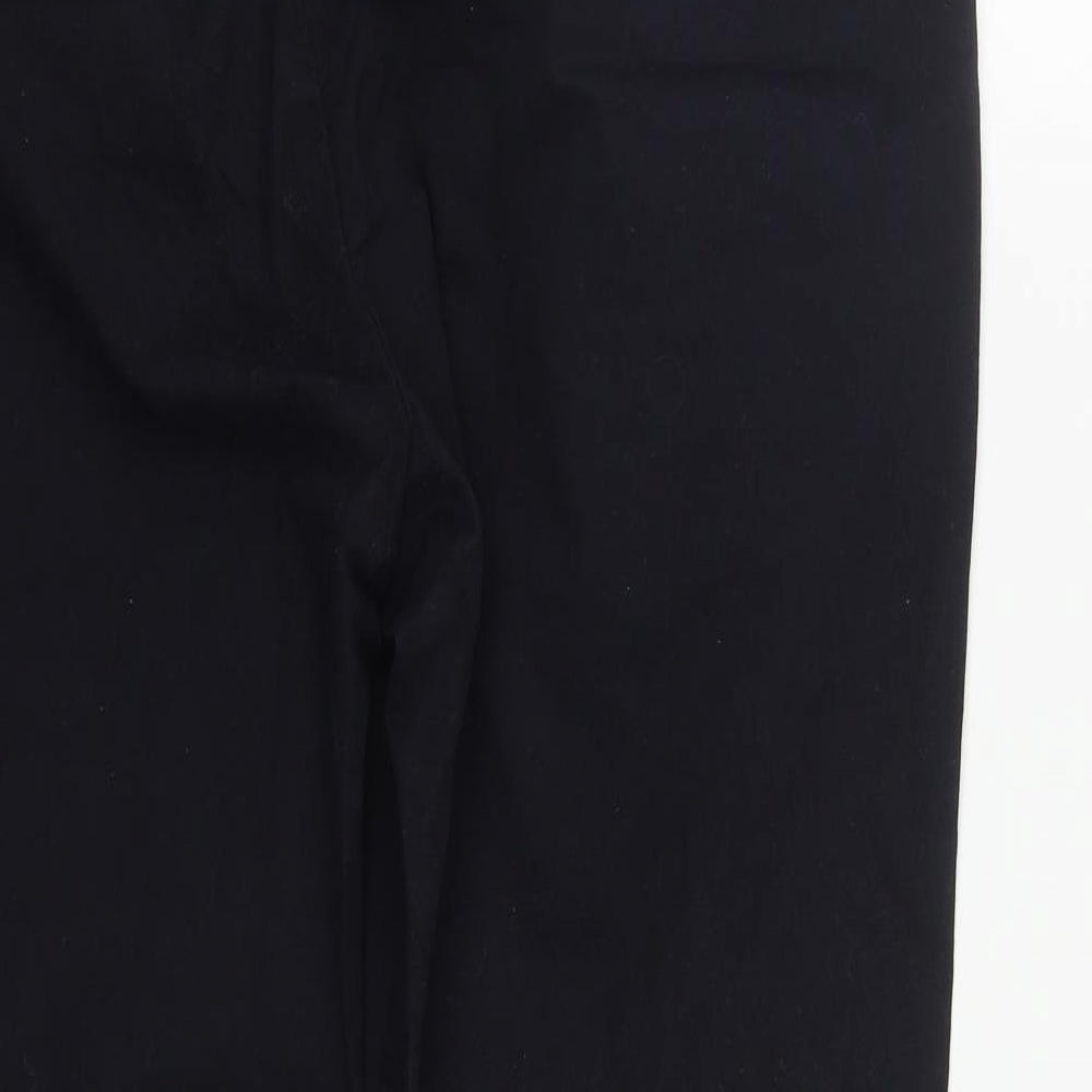 Marks and Spencer Mens Blue  Polyester Trousers  Size 38 in L27 in Regular Zip