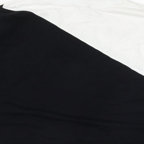 New Look Womens Black  Cotton Pullover Sweatshirt Size S