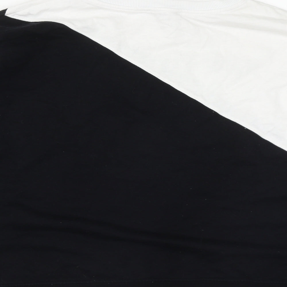 New Look Womens Black  Cotton Pullover Sweatshirt Size S