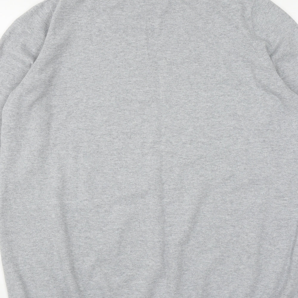 George Womens Grey Round Neck  Cotton Pullover Jumper Size 24