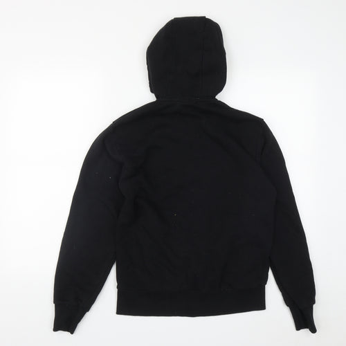 ellesse Womens Black  Cotton Full Zip Hoodie Size 4  Zip