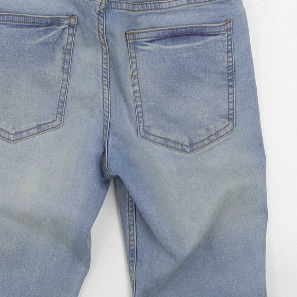 NEXT Boys Blue  Cotton Cropped Jeans Size 12 Years  Regular Zip