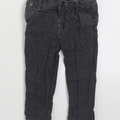 In Extensio Boys Grey  Cotton Jogger Trousers Size 9 Months  Button