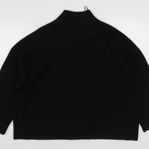 F&F Womens Black Round Neck  Polyester Pullover Jumper Size 22