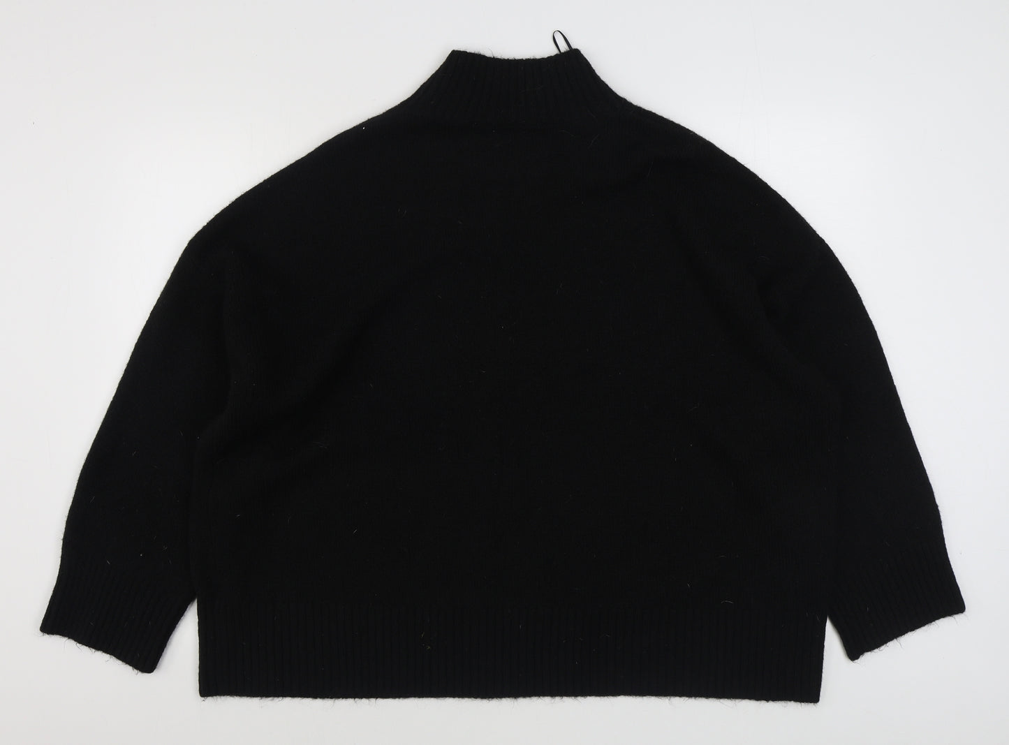 F&F Womens Black Round Neck  Polyester Pullover Jumper Size 22