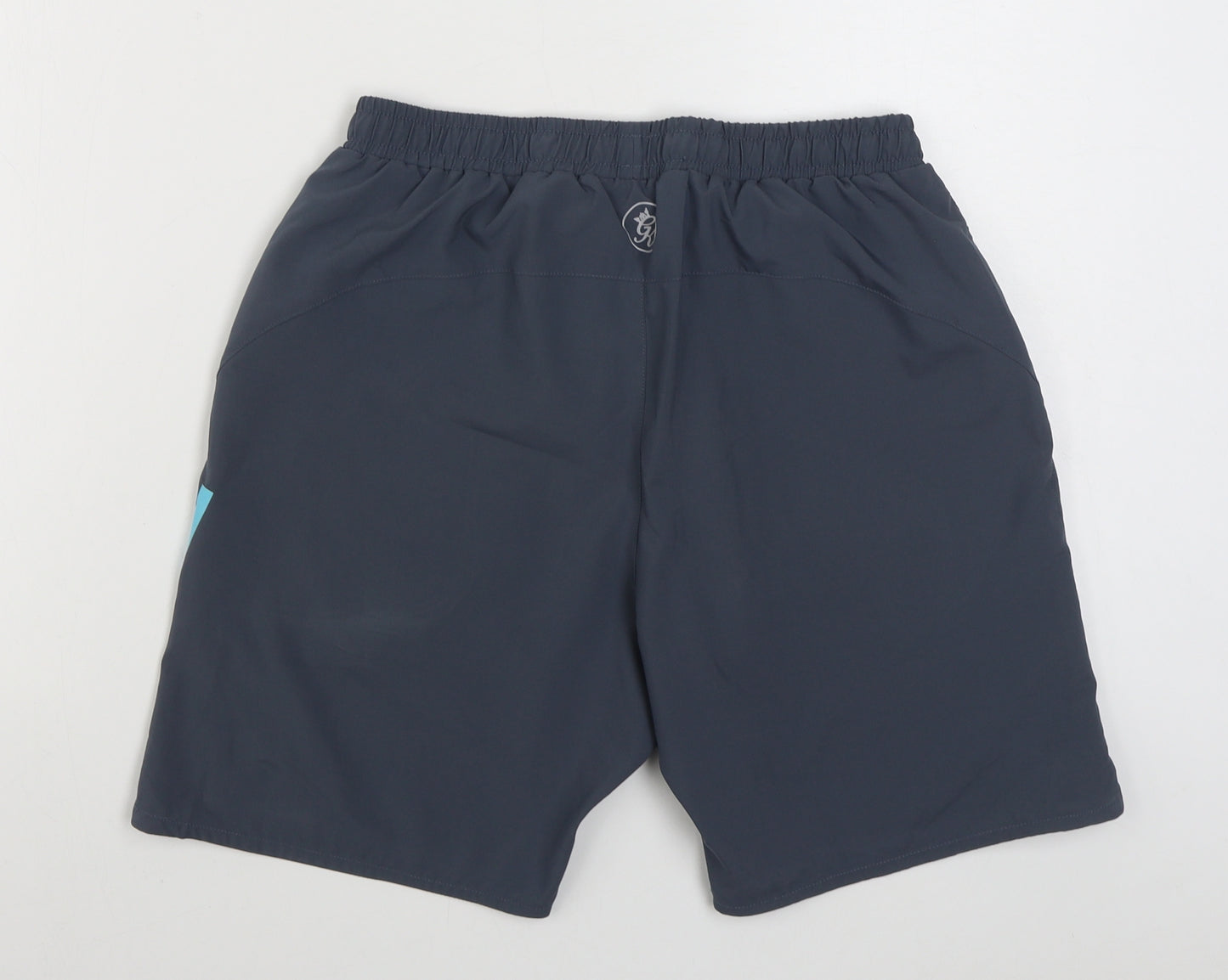 Gym King Mens Grey  Polyester Sweat Shorts Size M L8 in Regular Tie