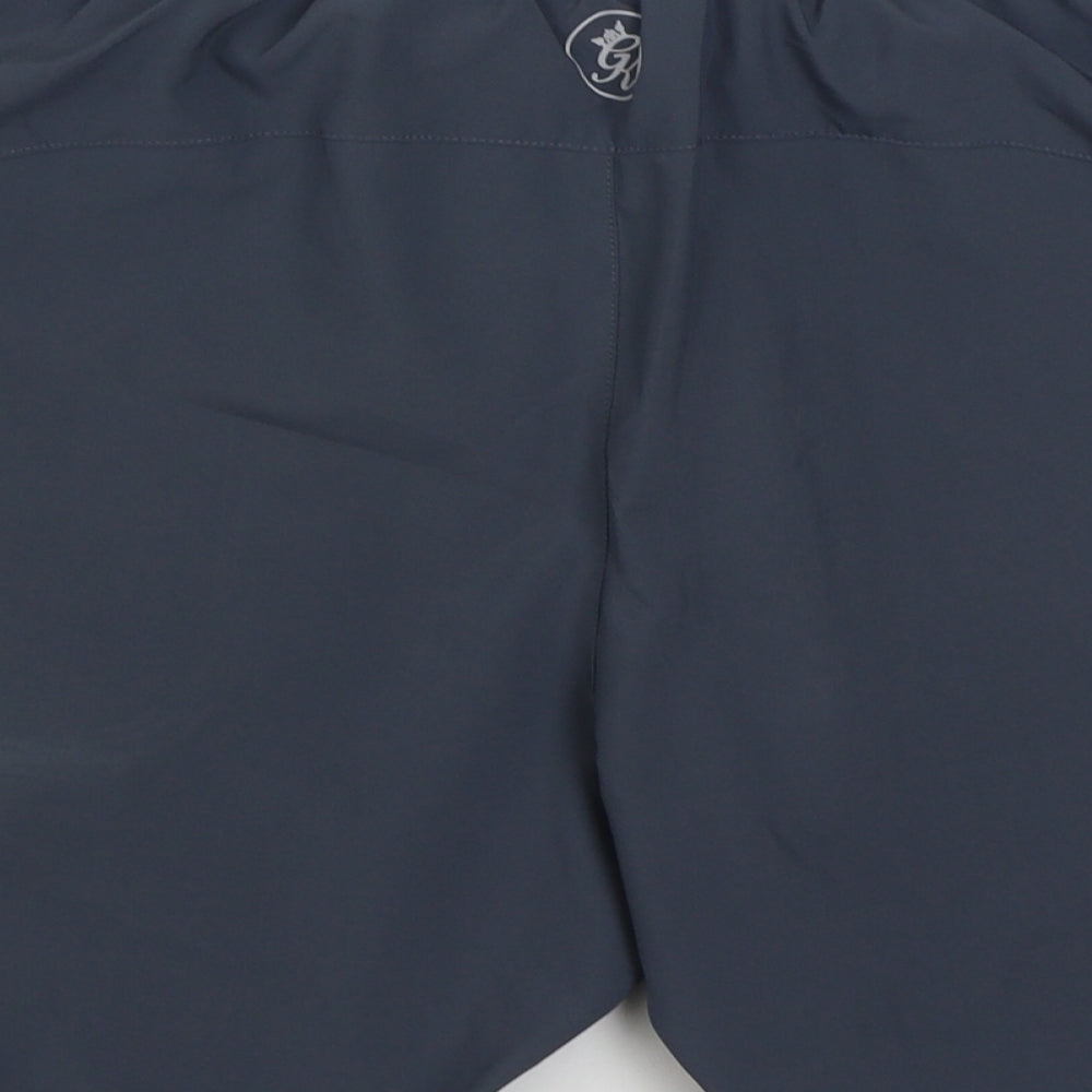Gym King Mens Grey  Polyester Sweat Shorts Size M L8 in Regular Tie