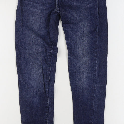 Savida Womens Blue  Cotton Skinny Jeans Size 8 L29 in Regular Zip