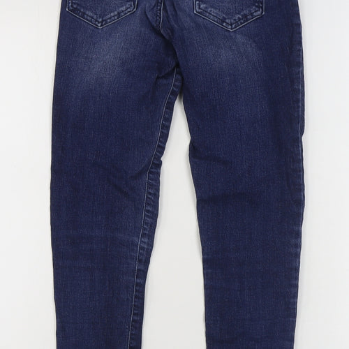 Savida Womens Blue  Cotton Skinny Jeans Size 8 L29 in Regular Zip