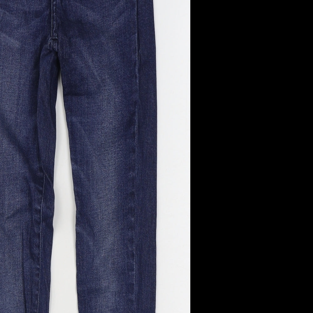 Savida Womens Blue  Cotton Skinny Jeans Size 8 L29 in Regular Zip