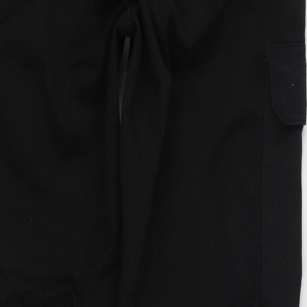 Tuff Stuff Mens Black  Cotton Carpenter Trousers Size 38 in L32 in Regular Zip