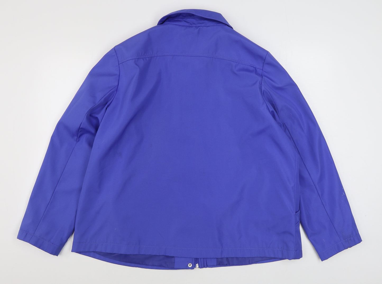 bm collection        Womens Blue   Rain Coat Coat Size L  Zip