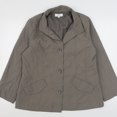 Marks and Spencer Womens Beige   Jacket  Size 16  Button