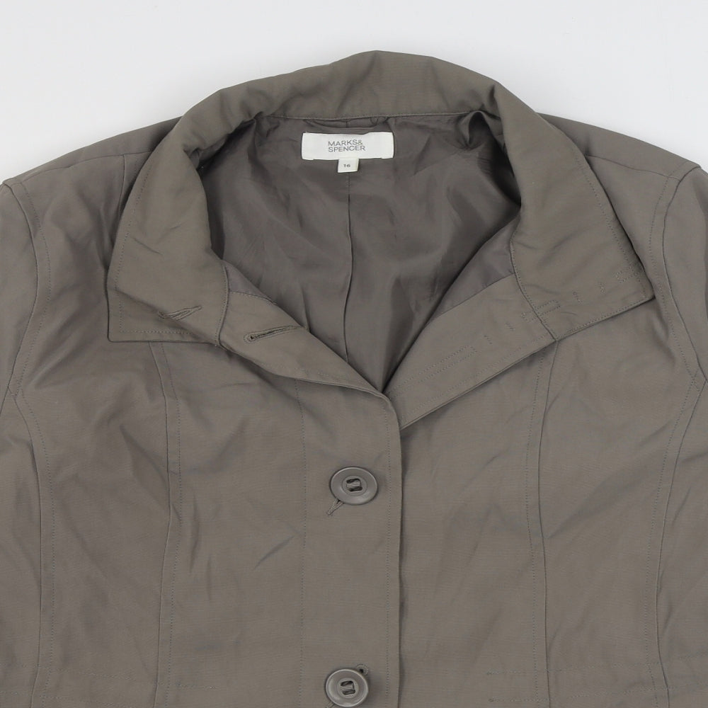 Marks and Spencer Womens Beige   Jacket  Size 16  Button