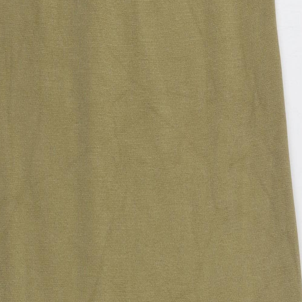 SheIn Womens Beige  Viscose Bodycon  Size M  Square Neck Pullover