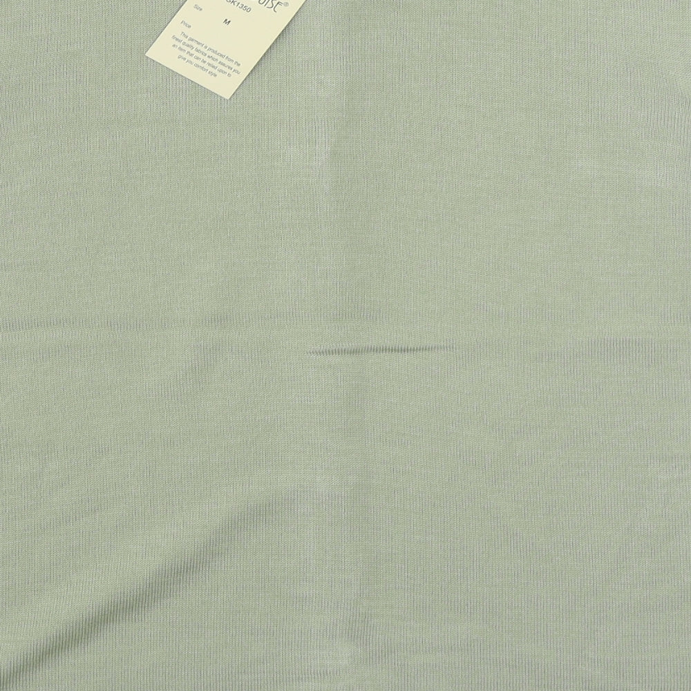 Fay Louise Womens Green Round Neck  Acrylic Cardigan Jumper Size M