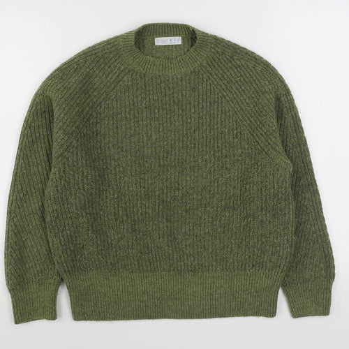 Primark Mens Green Round Neck  Acrylic Pullover Jumper Size M