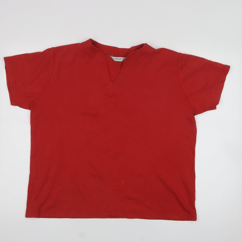 EWM Mens Purple  Cotton  T-Shirt Size XL V-Neck