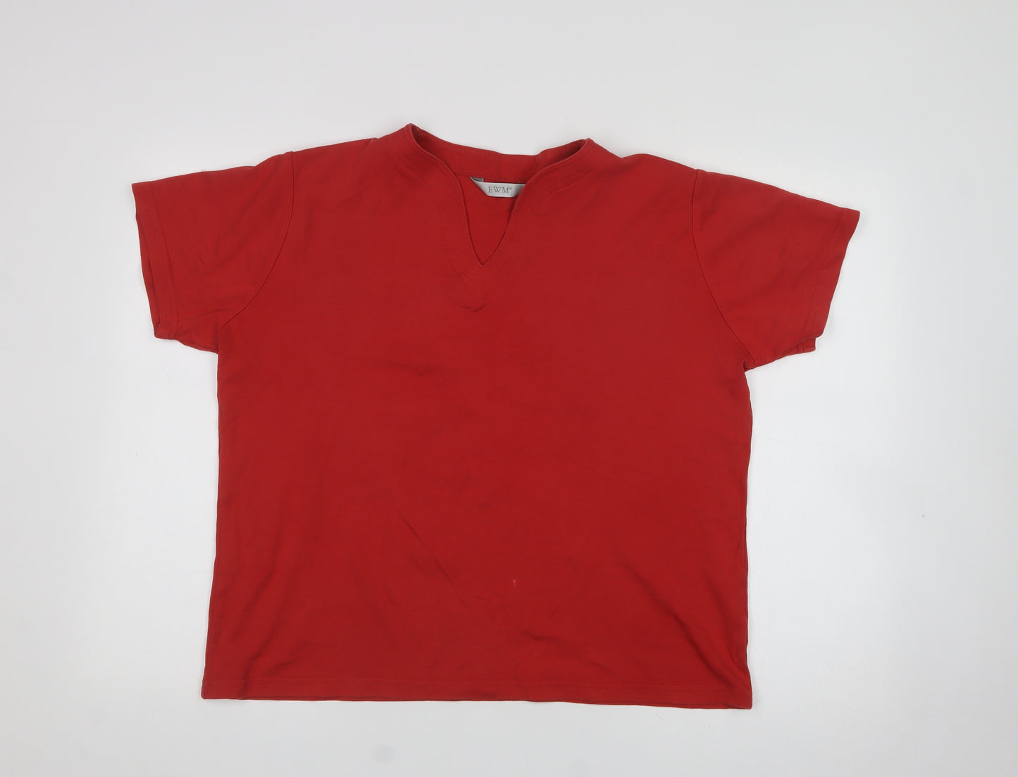 EWM Mens Purple  Cotton  T-Shirt Size XL V-Neck