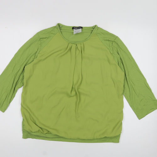 frank walder  Womens Green  Viscose Basic Blouse Size 16 Cowl Neck