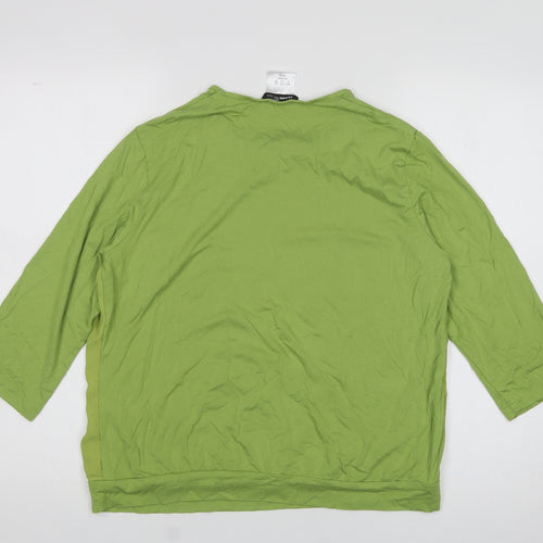 frank walder  Womens Green  Viscose Basic Blouse Size 16 Cowl Neck