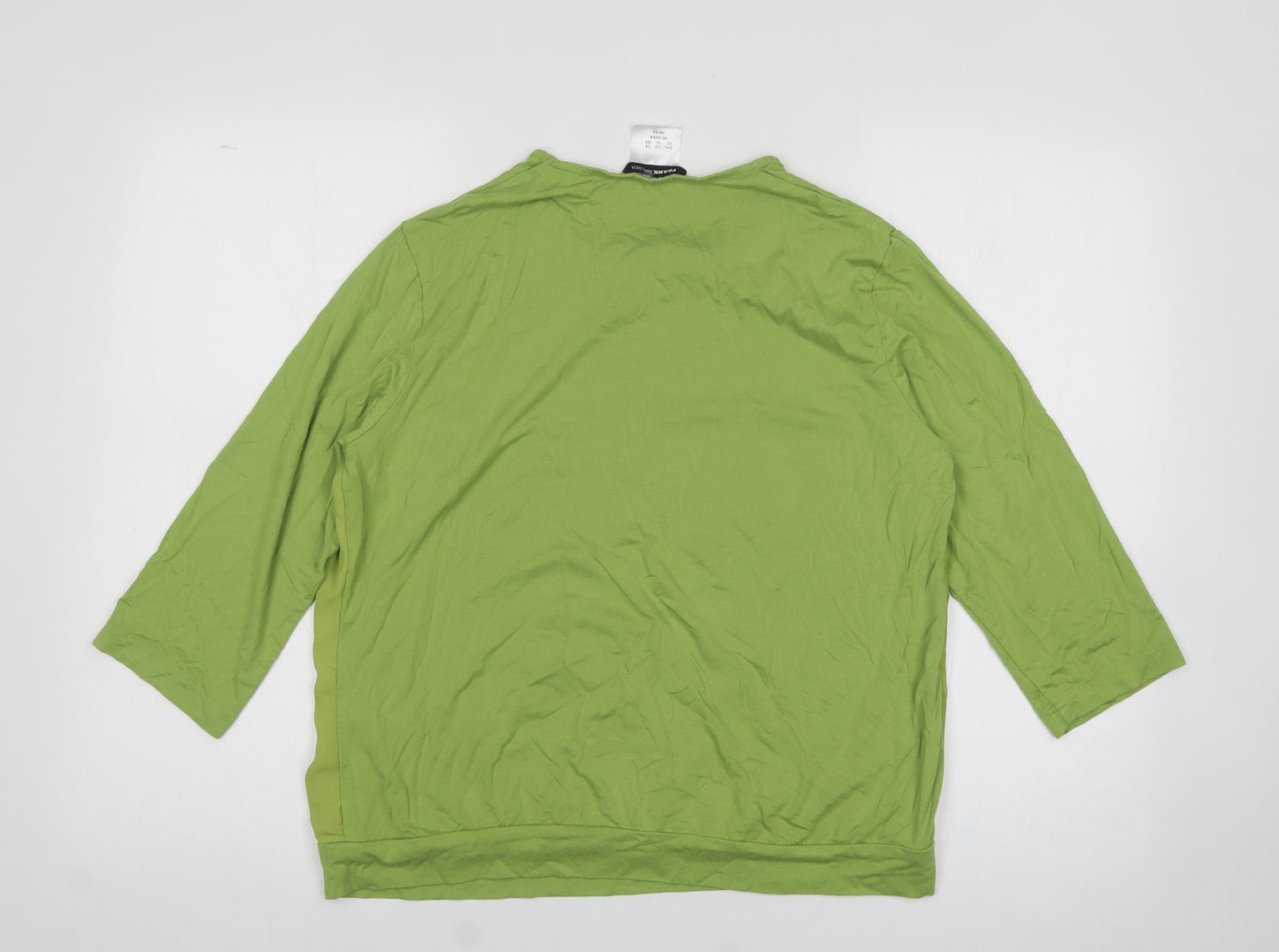 frank walder  Womens Green  Viscose Basic Blouse Size 16 Cowl Neck