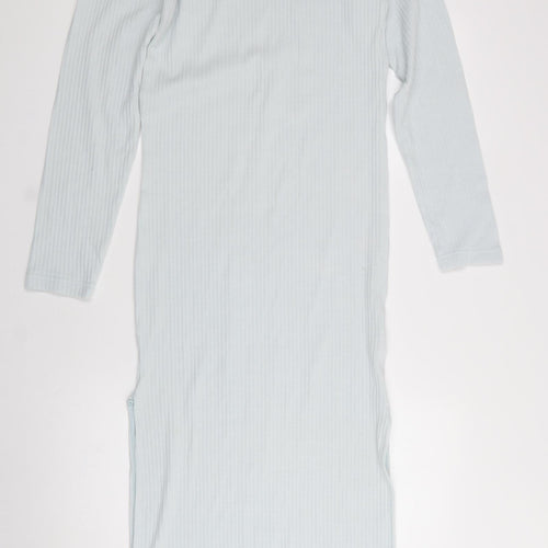 misguided Womens Blue  Polyester A-Line  Size 6  Crew Neck