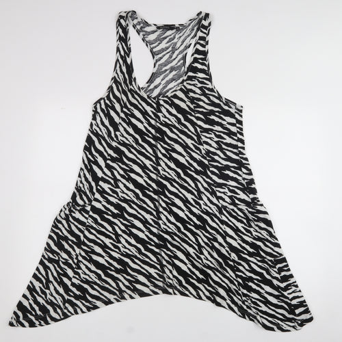 Dunnes Stores Womens White  100% Cotton Fit & Flare  Size 12  Halter