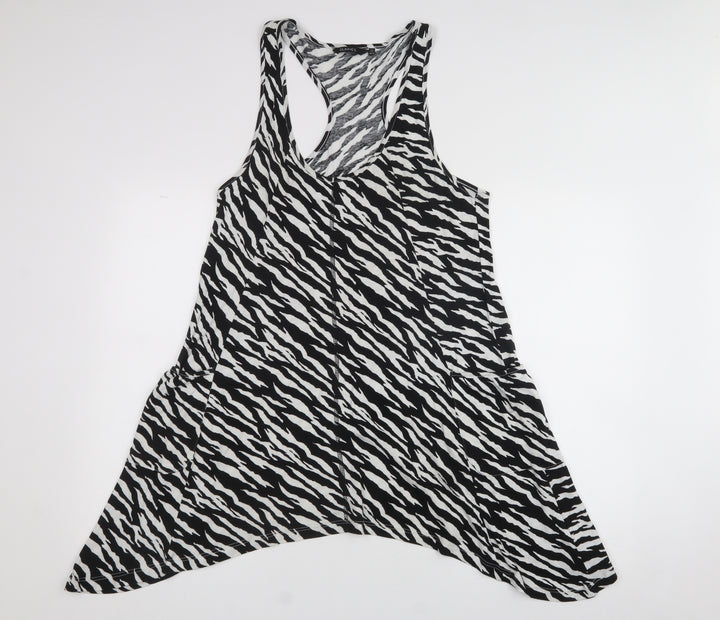 Dunnes Stores Womens White 100% Cotton Fit & Flare Size 12 Halter