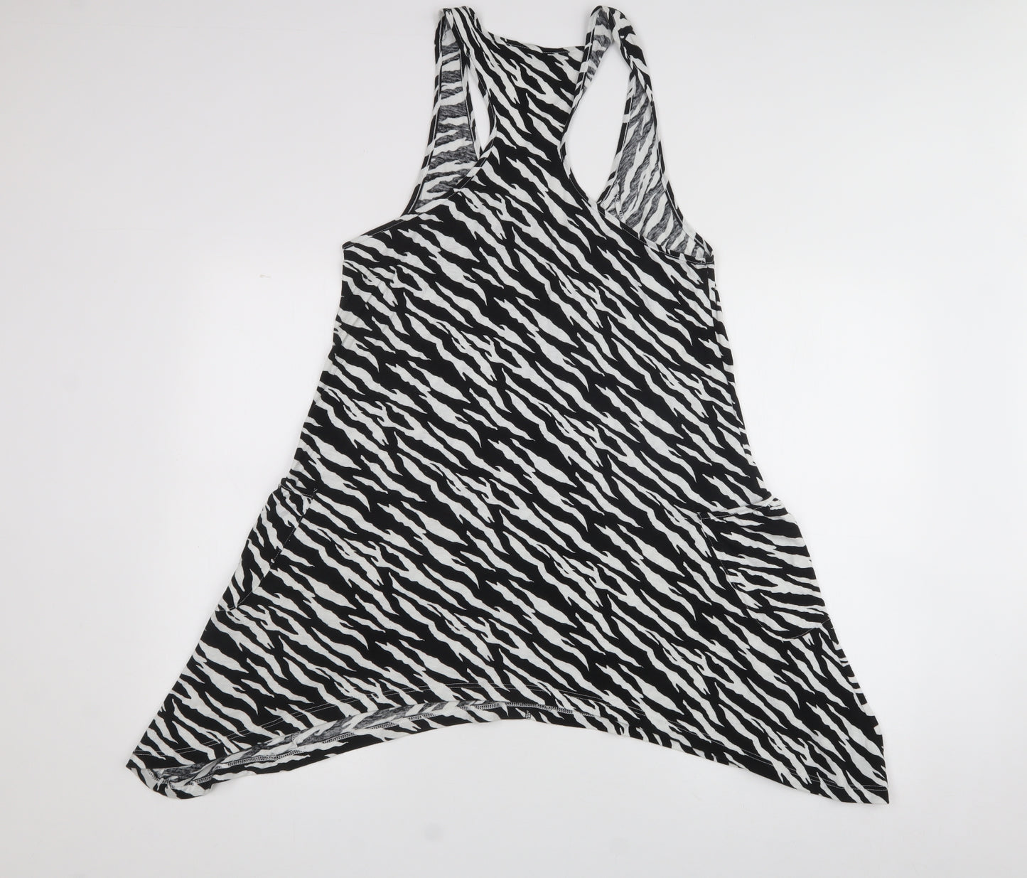 Dunnes Stores Womens White  100% Cotton Fit & Flare  Size 12  Halter
