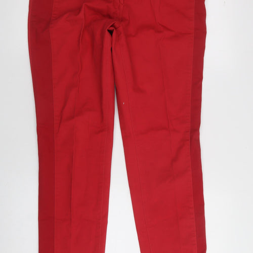 papaya  Womens Red  Cotton Trousers  Size 42 in L28 in Regular