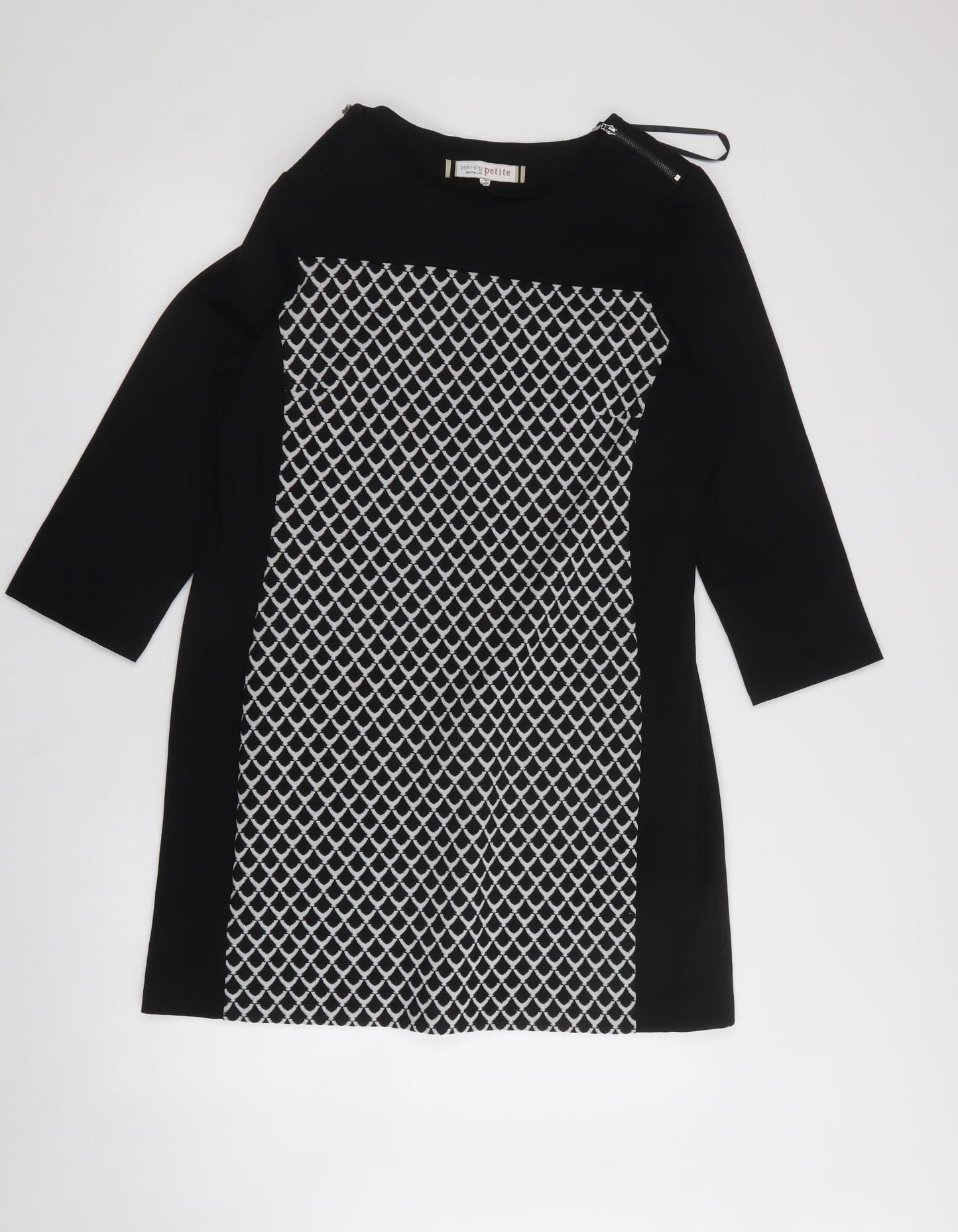 Principles Womens Black  Viscose A-Line  Size 14  Scoop Neck