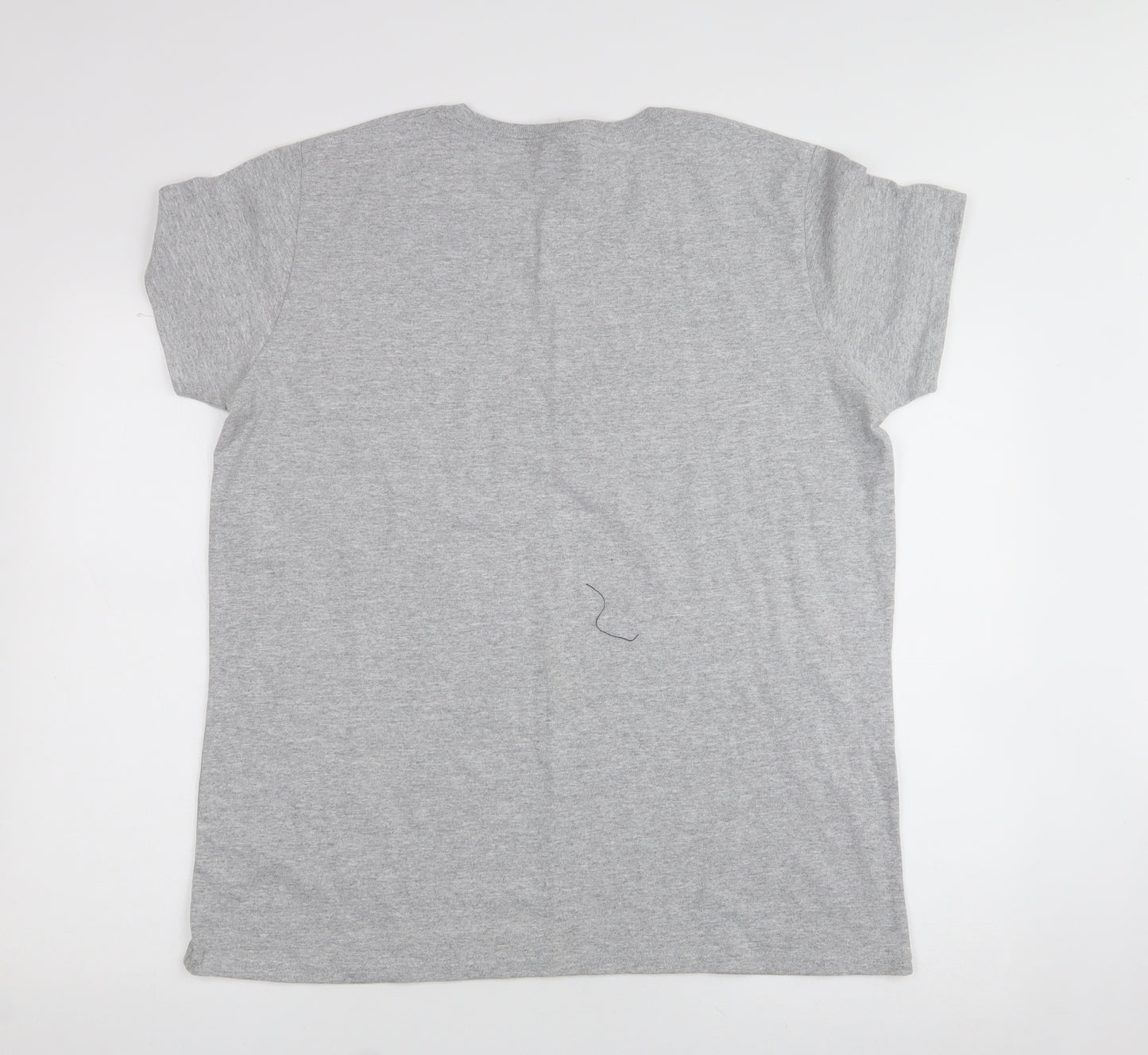 Gildan Womens Grey  Cotton Jersey T-Shirt Size XL Crew Neck - tractor