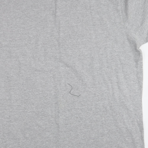 Gildan Womens Grey  Cotton Jersey T-Shirt Size XL Crew Neck - tractor