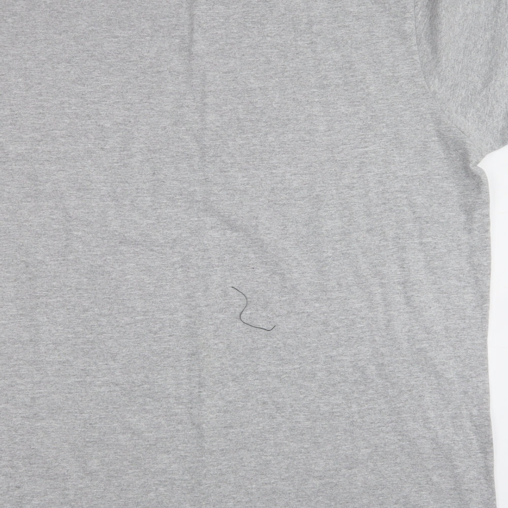Gildan Womens Grey  Cotton Jersey T-Shirt Size XL Crew Neck - tractor