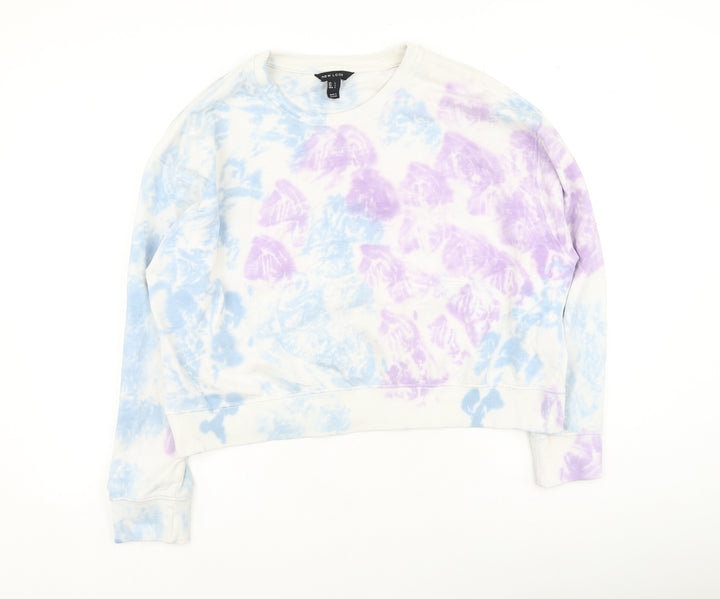 New Look Womens Multicoloured  Cotton Pullover Sweatshirt Size L