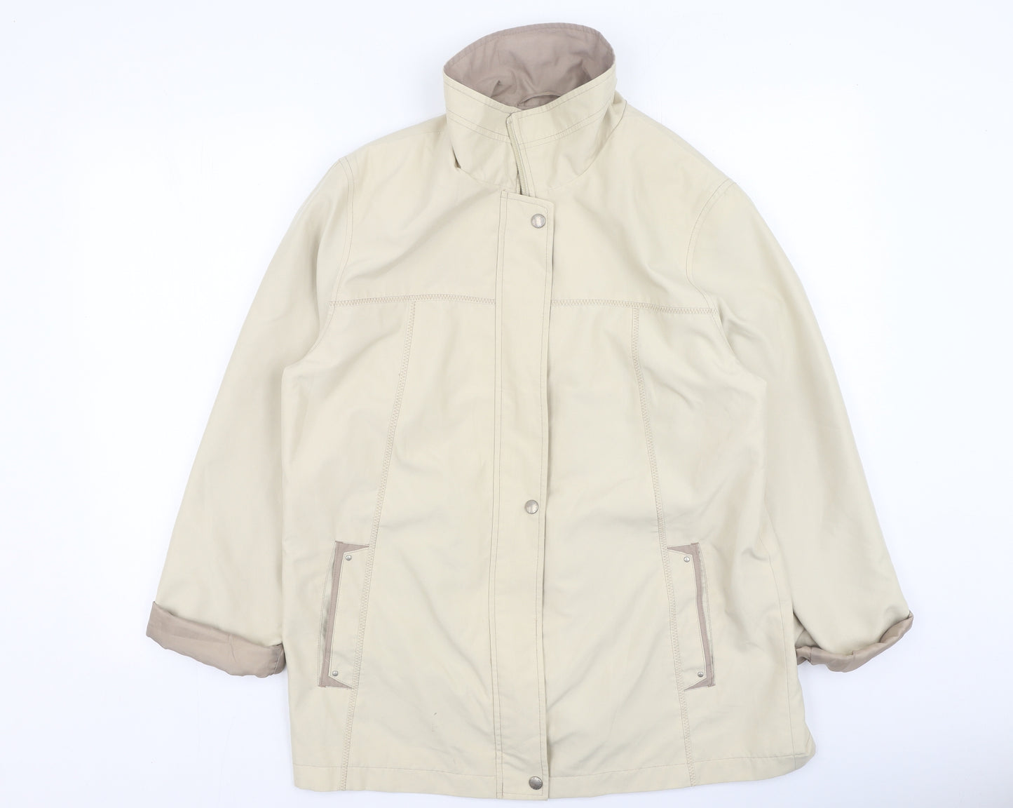 EWM Womens Beige   Jacket Coatigan Size 14