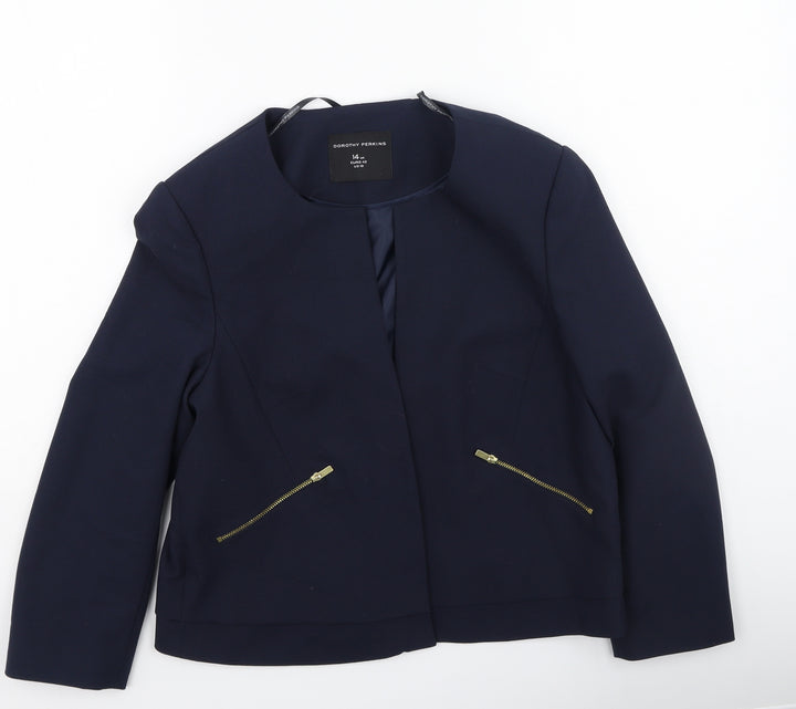 Dorothy Perkins Womens Blue Jacket Size 14